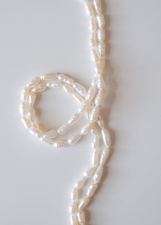 Snoer langwerpige zoetwaterparels