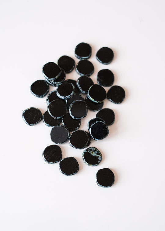 Onregelmatig rond 15 mm, zwart