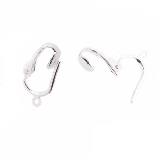 Clips met oogje, verzilverd