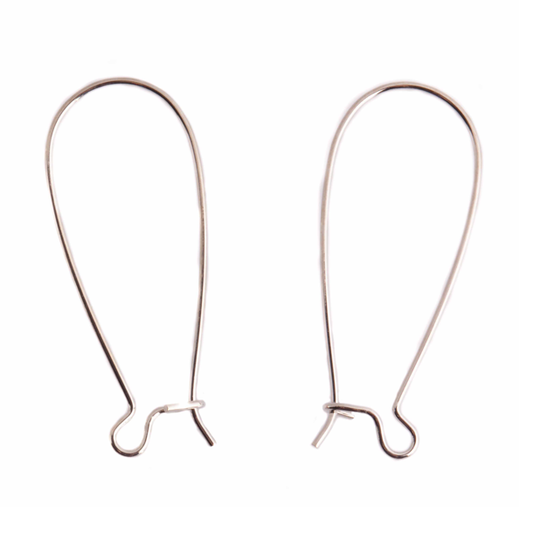 Oorhaak gesloten lang zilver