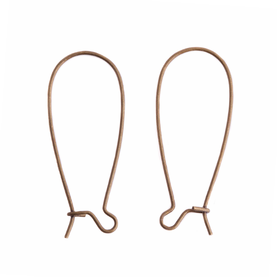 Oorhaak gesloten lang oud goud