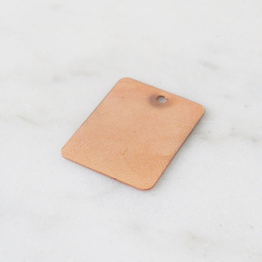 Ponsplaatje rechthoek koper