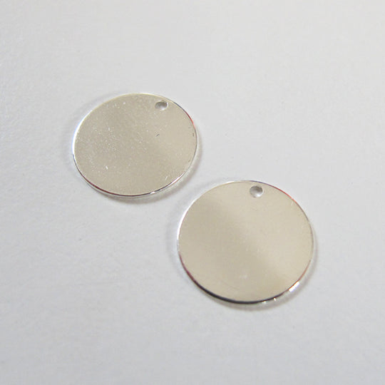 Ponsplaatje rond zilverkleurig