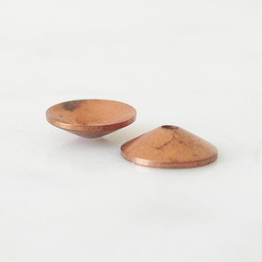 Kralenkapje effen koper groot