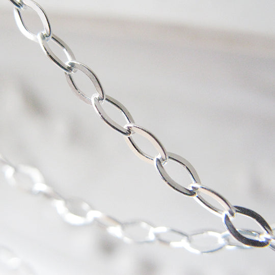 Ketting zilver ovalen schakel