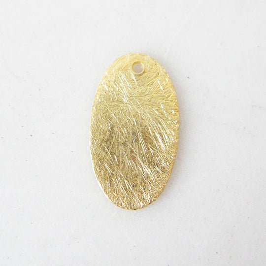 Hanger ovaal geborsteld, verguld zilver