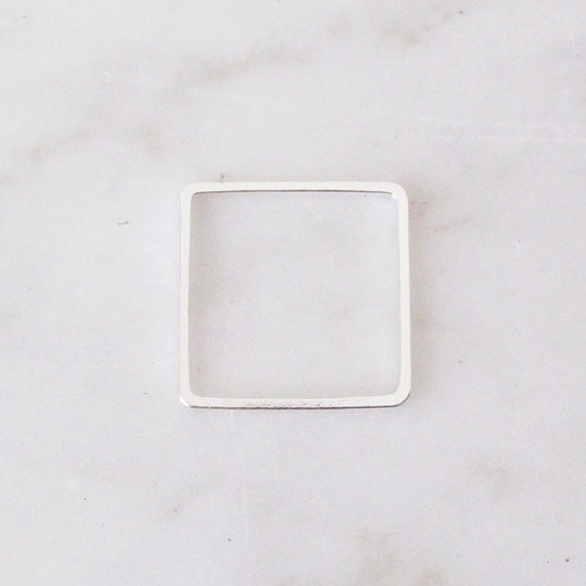 Tussenstuk vierkant zilver