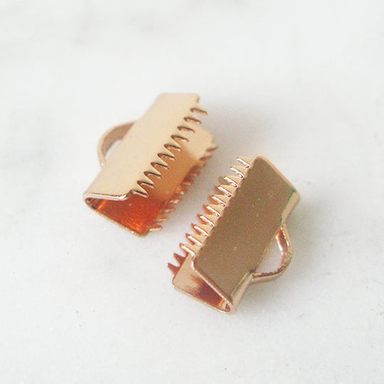 Platte veterklem 10mm rosé