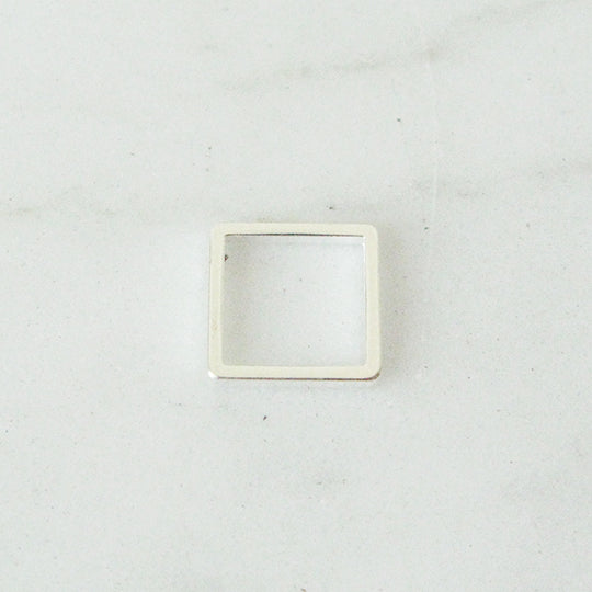 Tussenstuk vierkant mini zilver
