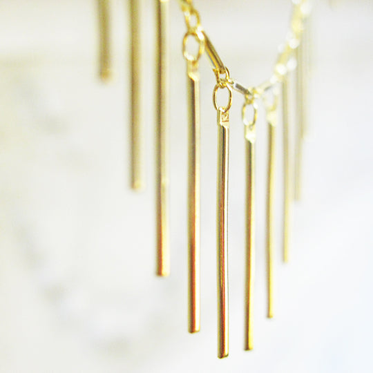 Gouden ketting met staafjes