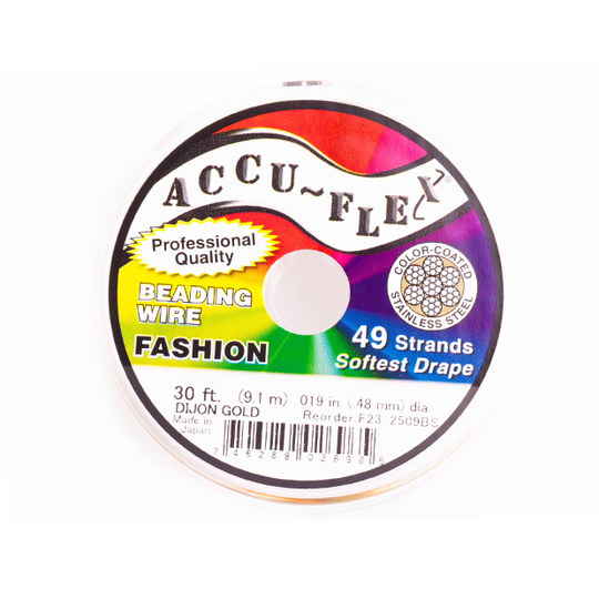 Rijgdraad goudkleurig, dun