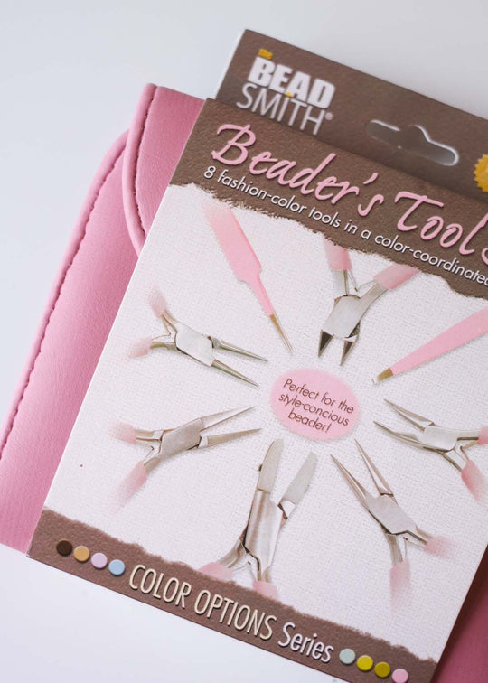 Set met tangen om juwelen te maken, roze