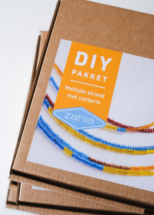 DIY pakket multiple strand met conterie, rosé