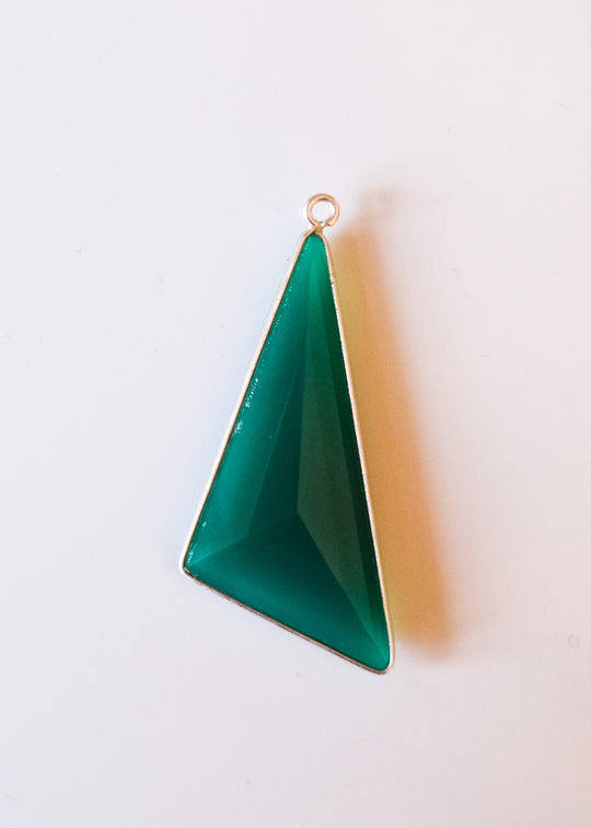 Hanger rechtse driehoek onyx, zilver