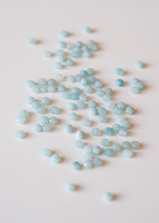 Kralen, mini schijfjes amazoniet