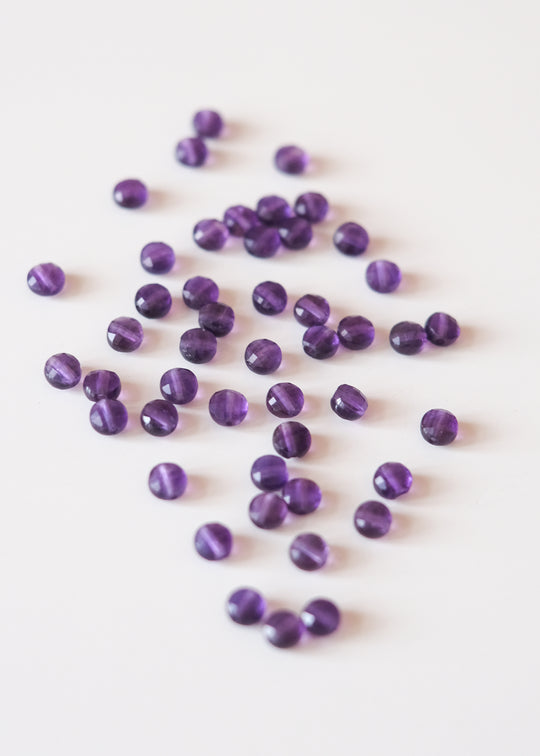 Kralen, mini schijfjes amethist