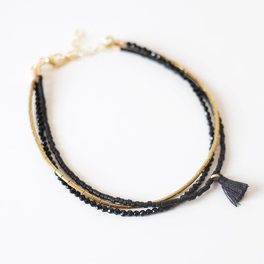 Armband in zwart en goud