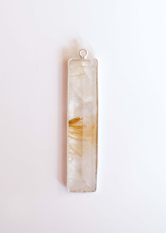 Hanger rutielkwarts, zilver