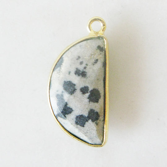 Halve maan jasper verguld