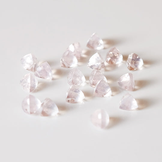 Briolette trillion rozekwarts