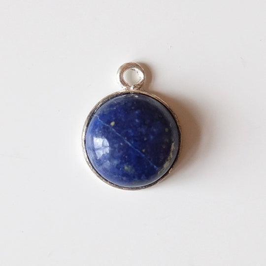 Bedel cabochon lapis lazuli, zilver