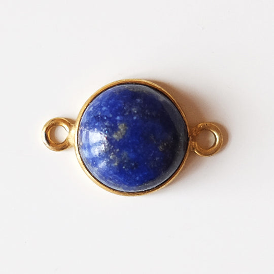 Link cabochon lapis lazuli, verguld