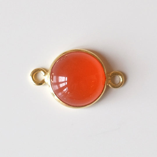 Link cabochon carneool, verguld
