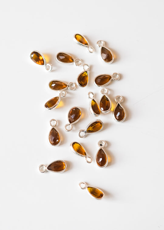 Bedel druppel honingkwarts, zilver