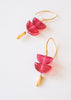 roze oorbellen met muranoglas kralen