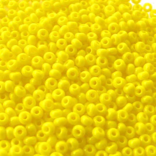 Rocaille mat geel maat 11