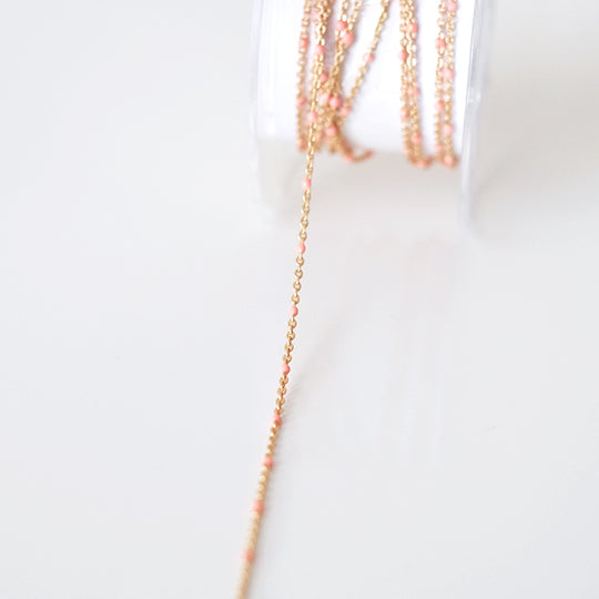 Ketting met stipjes, roze