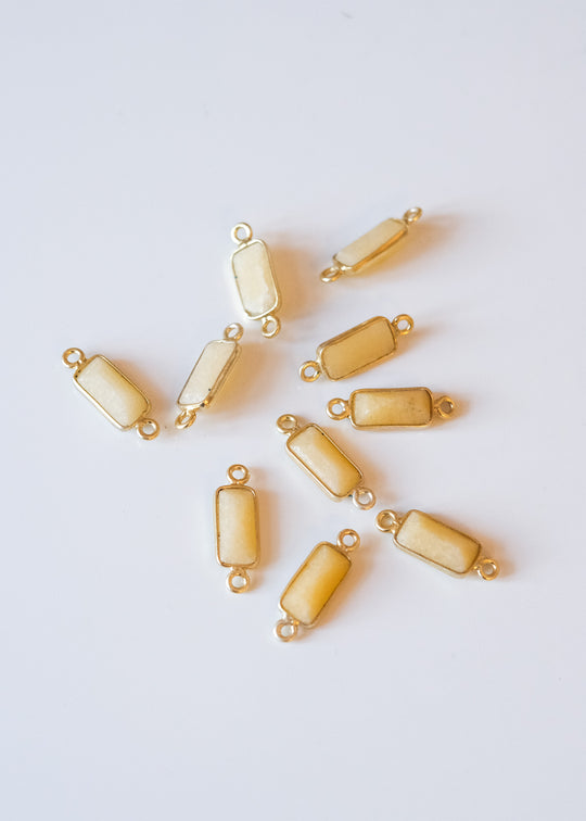 Link baguette gele aventurijn, verguld