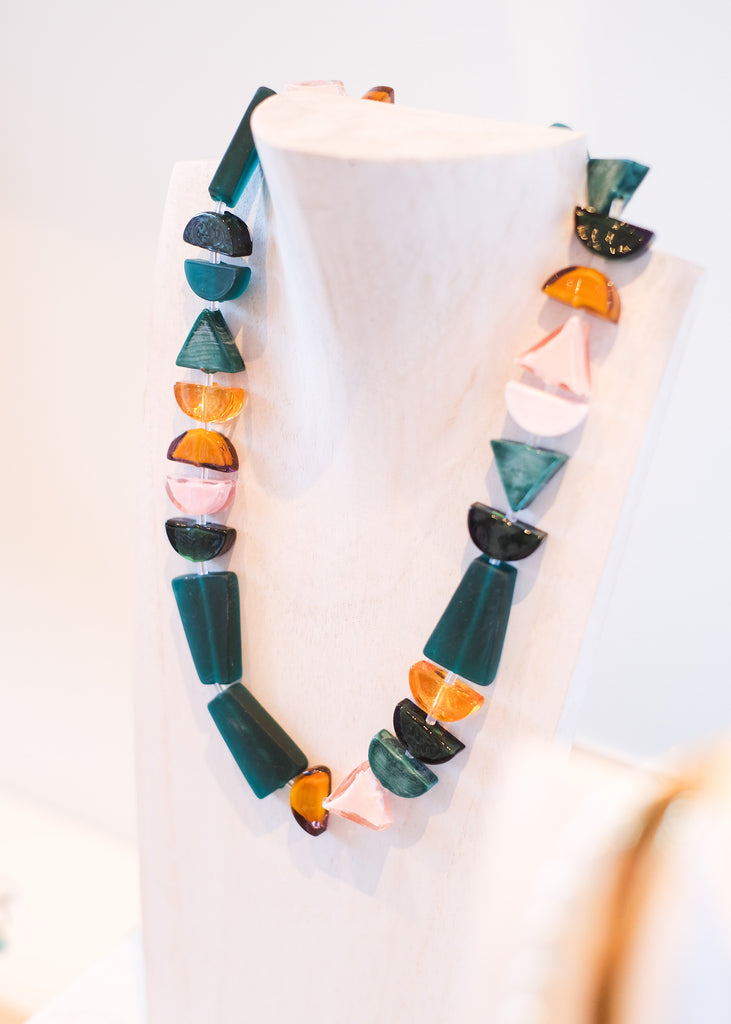 halsketting met glaskralen murano