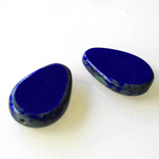 Druppels kobaltblauw