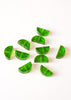 transparante groene kraal van muranoglas