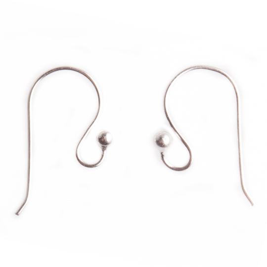Klassieke oorhaak zilver met bolletje