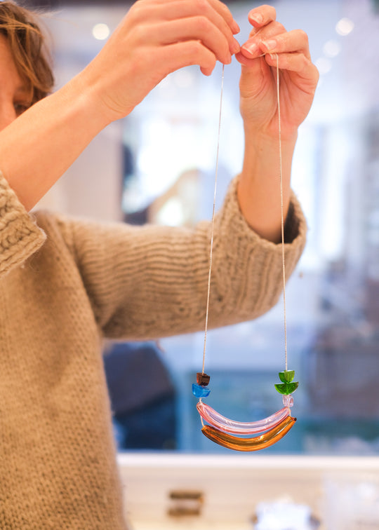 Kleurrijke halsketting met Muranoglas