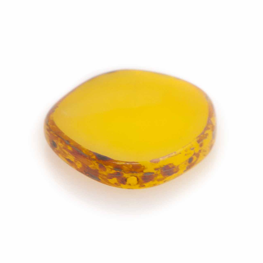 Onregelmatig rond 22 mm koel geel