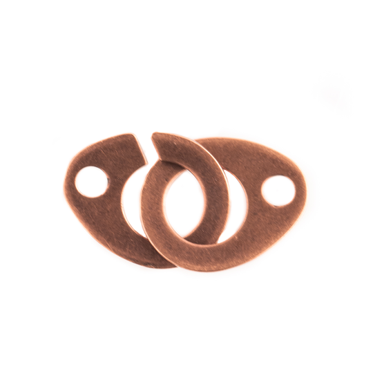 Designsluiting metaal rood koper