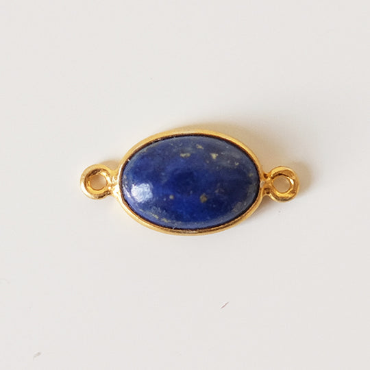 Link ovaal lapis lazuli verguld