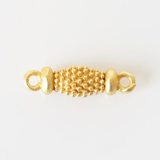 Link tube met reliëf, verguld