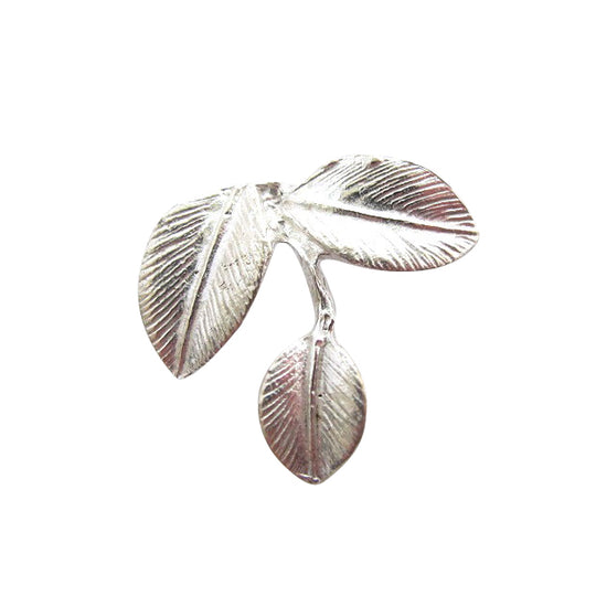 Hanger drie blaadjes verzilverd koper