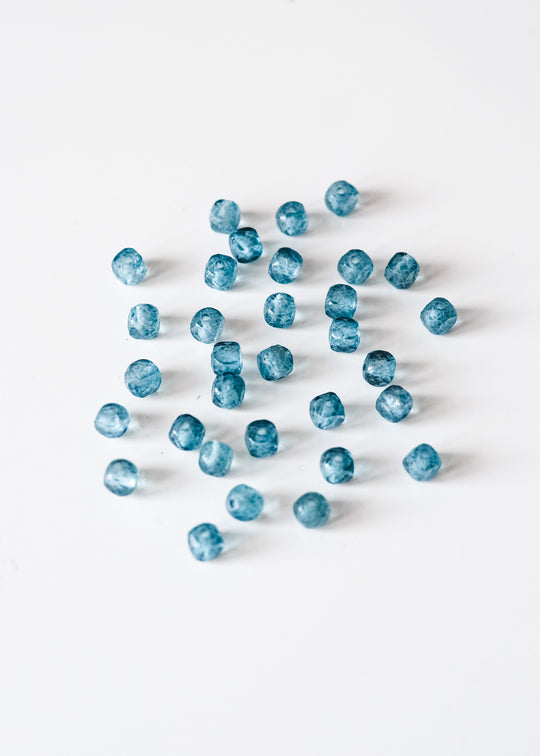 Kralen, blokje blauwe kwarts