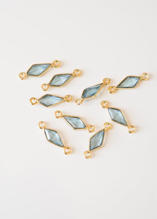 Link kite london blue kwarts, verguld