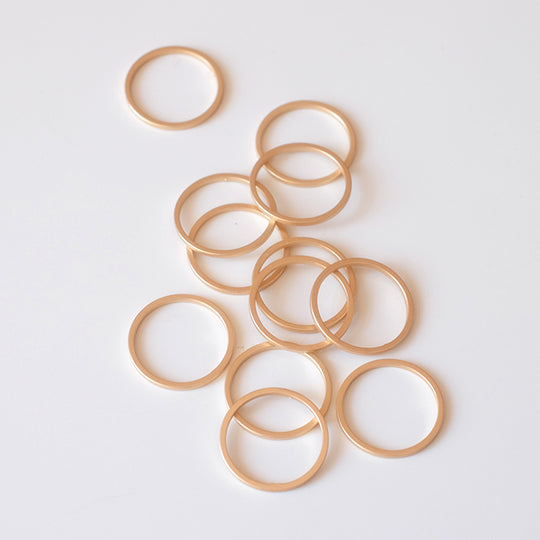 Cirkel mat verguld, 15 mm