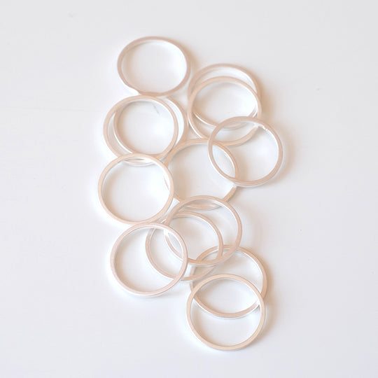 Cirkel mat zilver, 15 mm