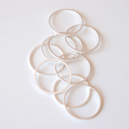 Cirkel mat zilver, 22 mm