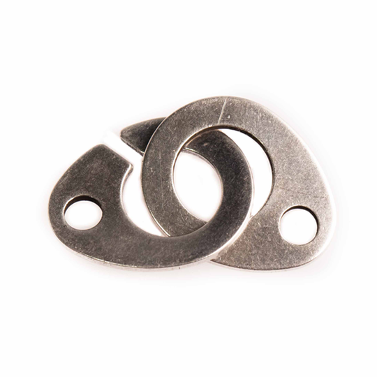 Designsluiting metaal oud zilver groot