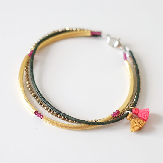 Armbandje met fijne halfedelstenen