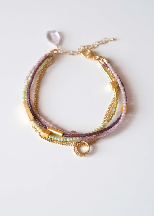 Multistrand armbandje, lila